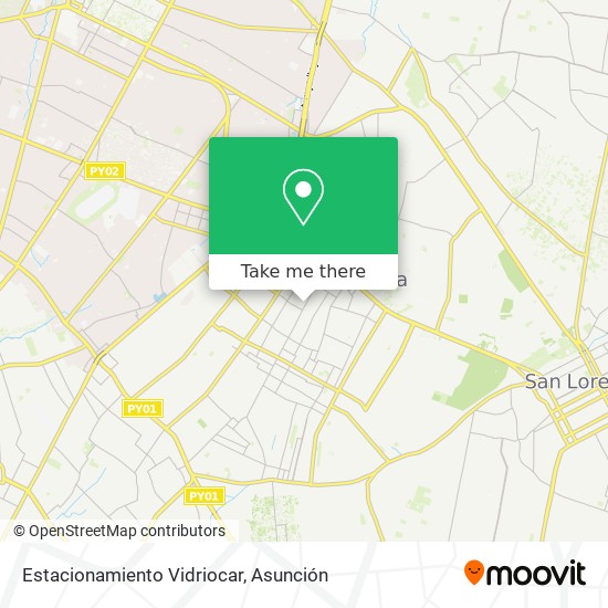 Estacionamiento Vidriocar map