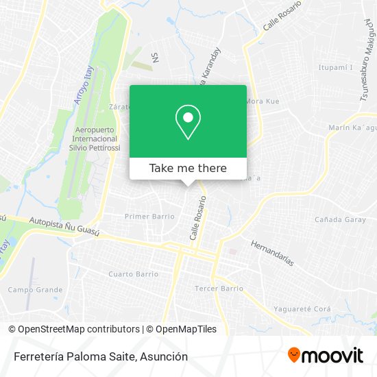 Mapa de Ferretería Paloma Saite