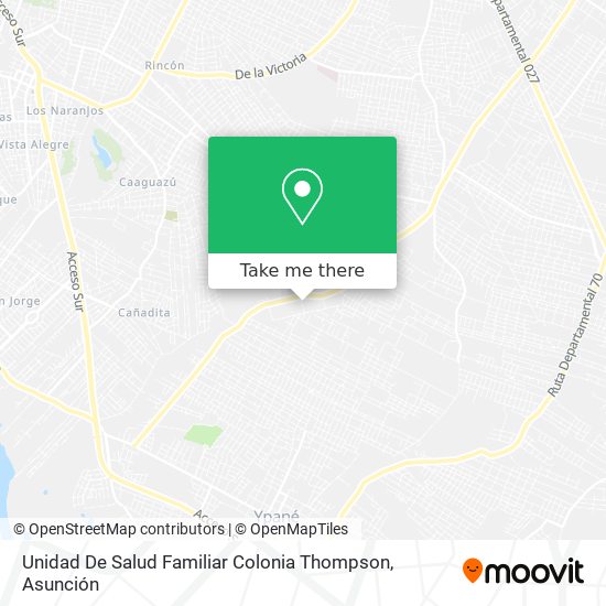 Mapa de Unidad De Salud Familiar Colonia Thompson