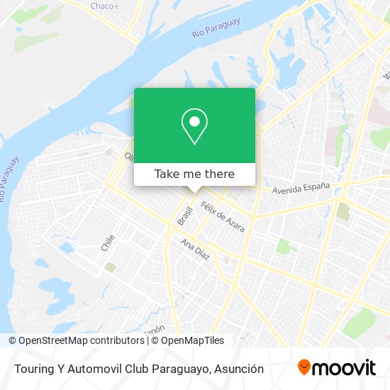 Mapa de Touring Y Automovil Club Paraguayo