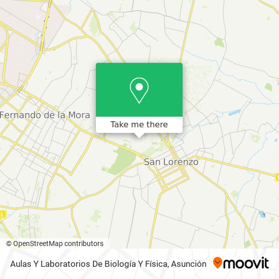 Aulas Y Laboratorios De Biología Y Física map