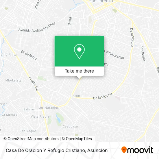 Casa De Oracion Y Refugio Cristiano map