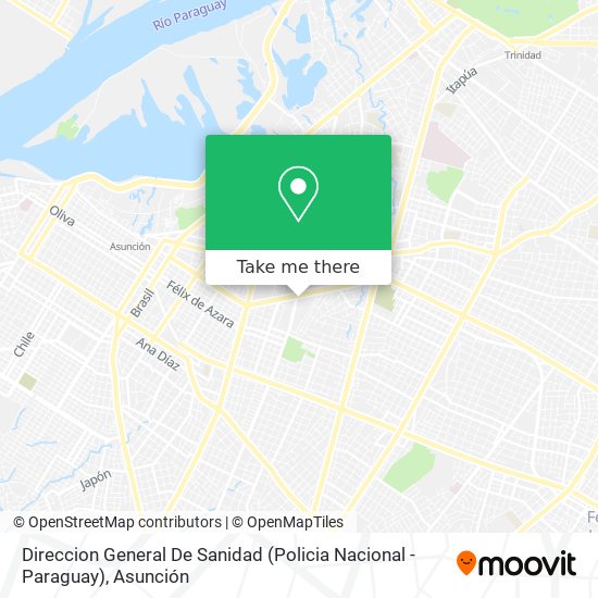 Direccion General De Sanidad (Policia Nacional - Paraguay) map