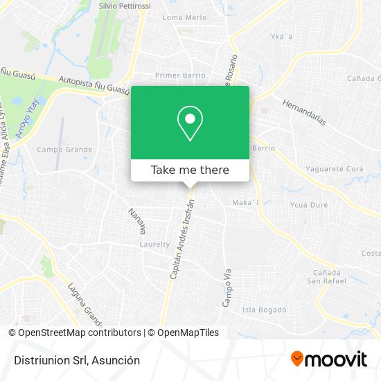 Mapa de Distriunion Srl