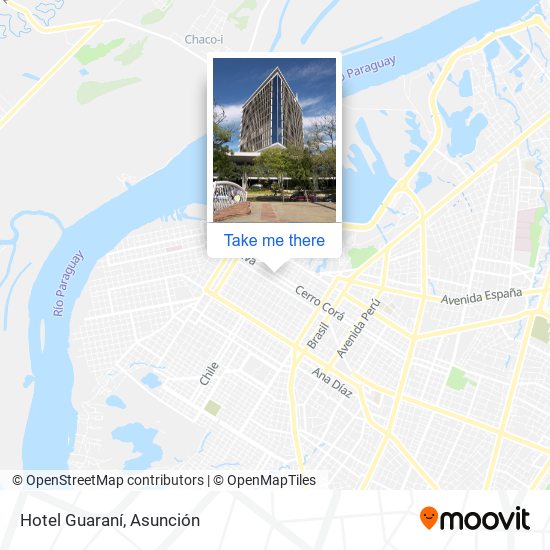 Hotel Guaraní map