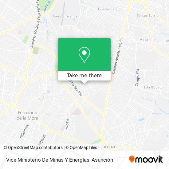 Vice Ministerio De Minas Y Energías map