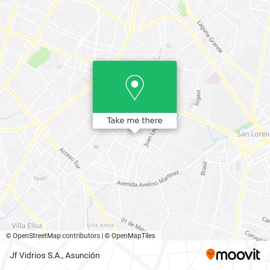 Mapa de Jf Vidrios S.A.