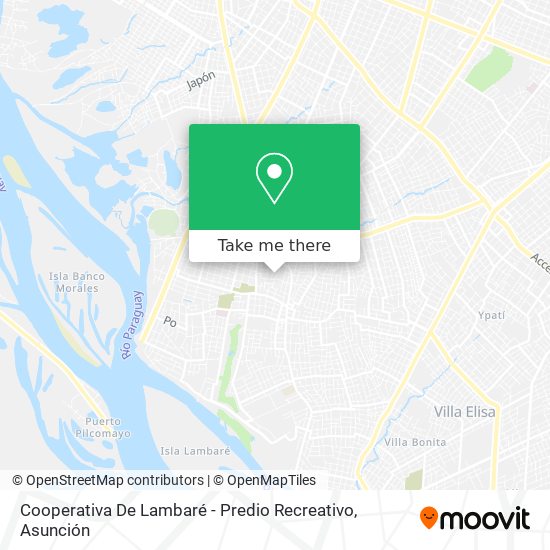 Mapa de Cooperativa De Lambaré - Predio Recreativo
