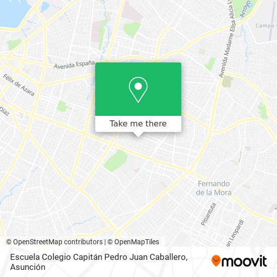 Mapa de Escuela Colegio Capitán Pedro Juan Caballero