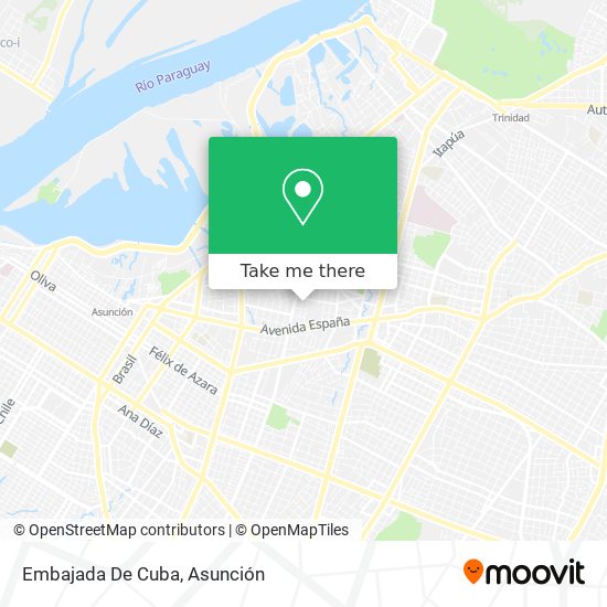 Mapa de Embajada De Cuba