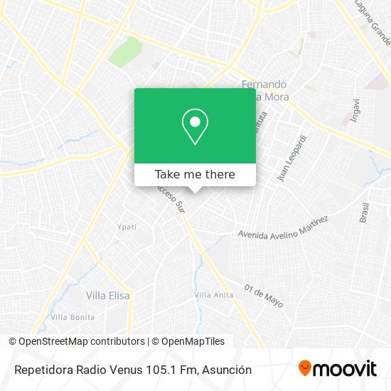 Repetidora Radio Venus 105.1 Fm map