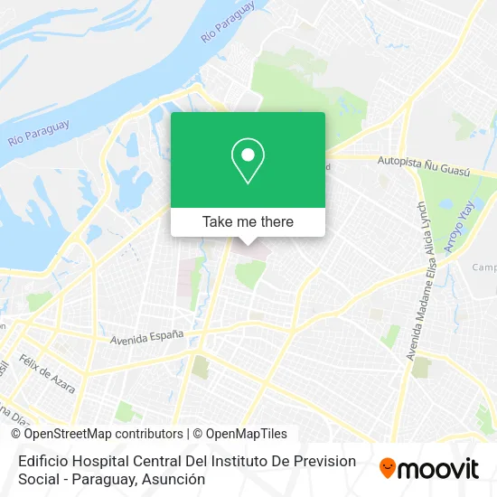 Mapa de Edificio Hospital Central Del Instituto De Prevision Social - Paraguay