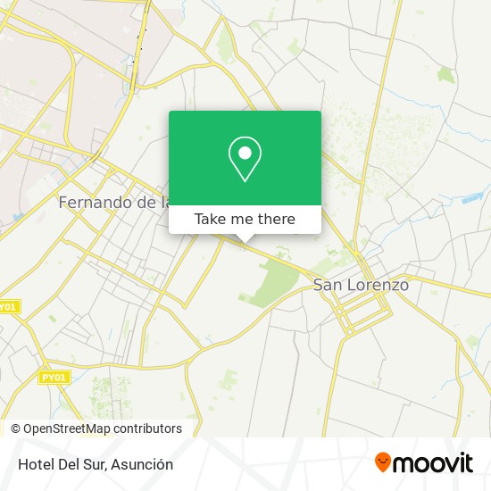 Hotel Del Sur map