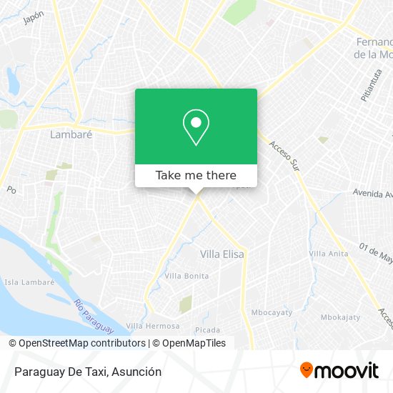 Paraguay De Taxi map