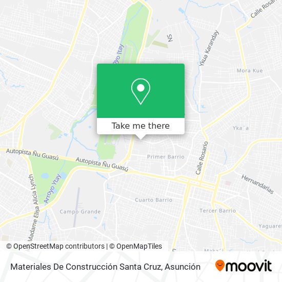 Mapa de Materiales De Construcción Santa Cruz