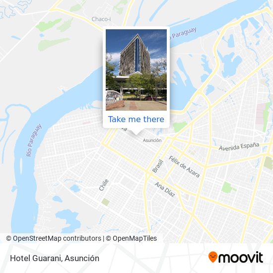 Hotel Guarani map