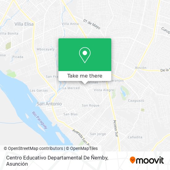 Centro Educativo Departamental De Ñemby map