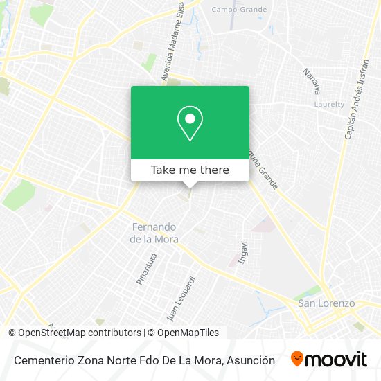 Mapa de Cementerio Zona Norte Fdo De La Mora