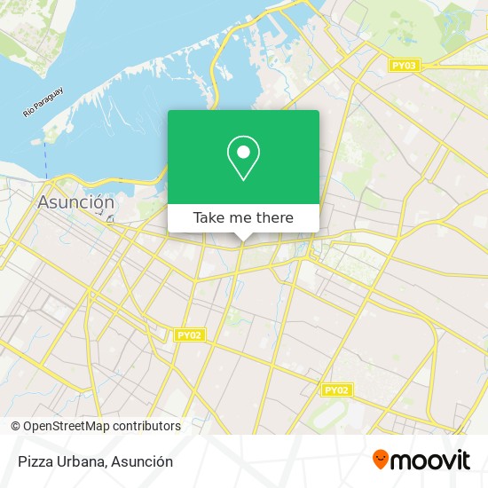 Pizza Urbana map