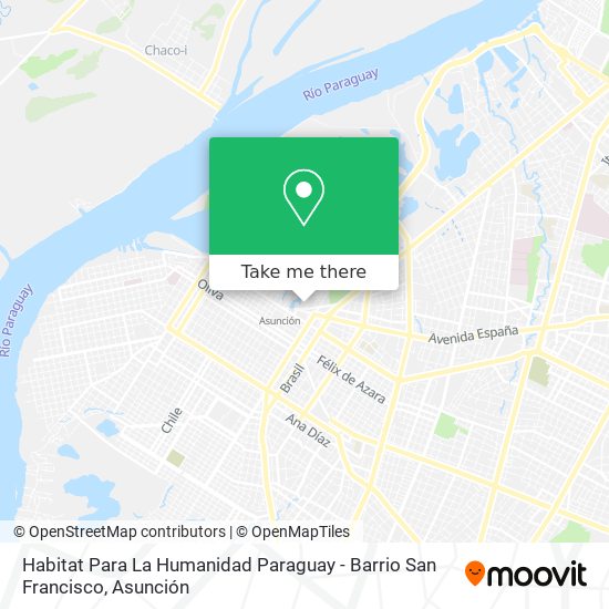 Habitat Para La Humanidad Paraguay - Barrio San Francisco map