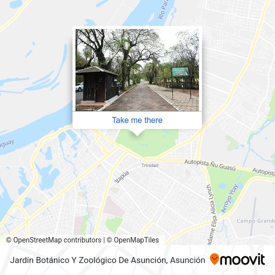Mapa de Jardín Botánico Y Zoológico De Asunción