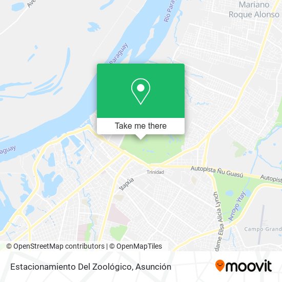 Mapa de Estacionamiento Del Zoológico