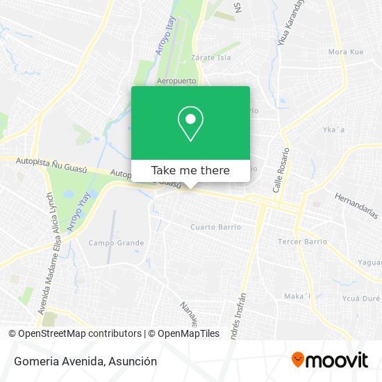 Mapa de Gomeria Avenida