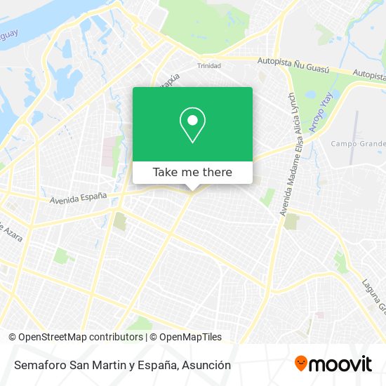 Mapa de Semaforo San Martin y España