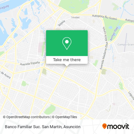 Mapa de Banco Familiar Suc. San Martín