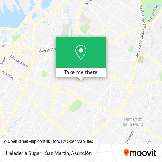 Mapa de Heladeria Sugar - San Martin
