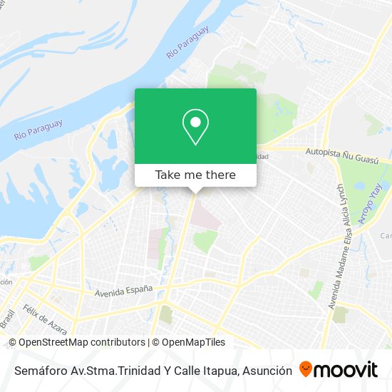 Semáforo Av.Stma.Trinidad Y Calle Itapua map