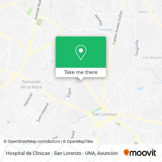 Hospital de Clinicas - San Lorenzo - UNA map