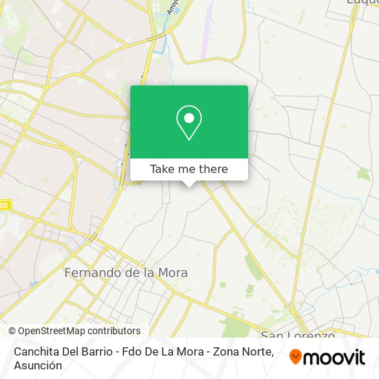 Canchita Del Barrio - Fdo De La Mora - Zona Norte map