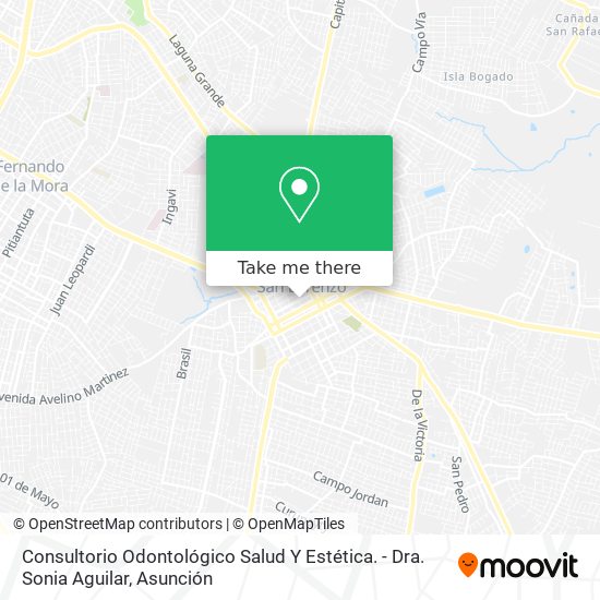 Consultorio Odontológico Salud Y Estética. - Dra. Sonia Aguilar map