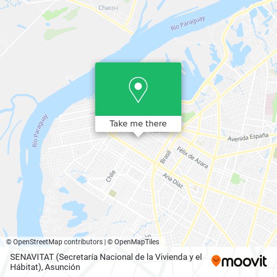 SENAVITAT (Secretaría Nacional de la Vivienda y el Hábitat) map