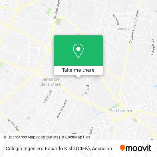 Mapa de Colegio Ingeniero Eduardo Kishi (CIEK)