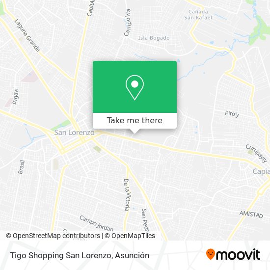 Mapa de Tigo Shopping San Lorenzo