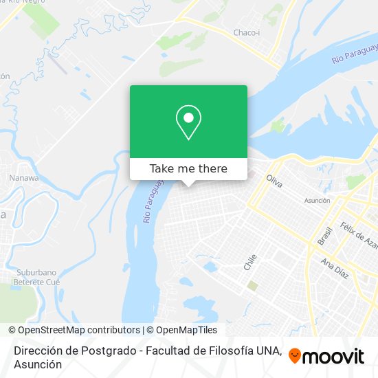 Dirección de Postgrado - Facultad de Filosofía UNA map