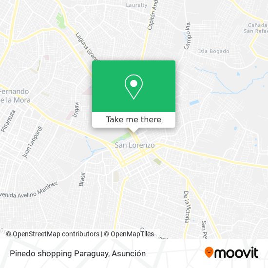 Pinedo shopping Paraguay map