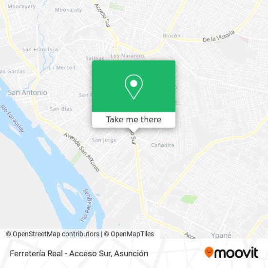 Ferretería Real - Acceso Sur map