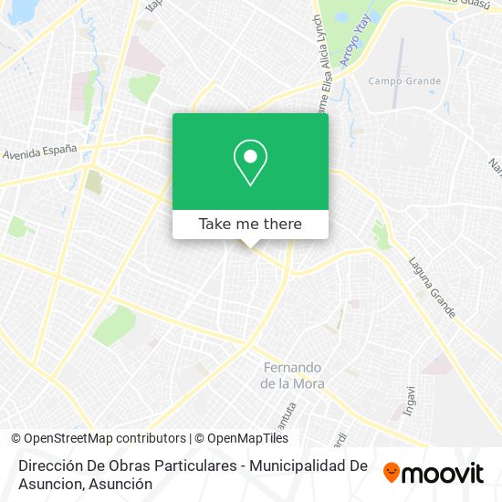 Dirección De Obras Particulares - Municipalidad De Asuncion map