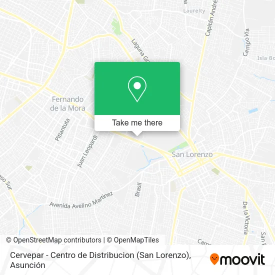 Cervepar - Centro de Distribucion (San Lorenzo) map