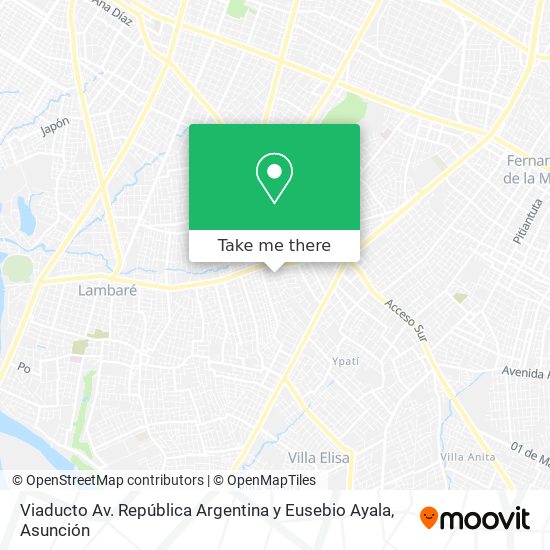 Viaducto Av. República Argentina y Eusebio Ayala map