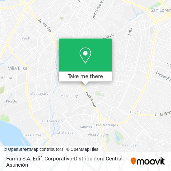 Farma S.A. Edif. Corporativo-Distribuidora Central map