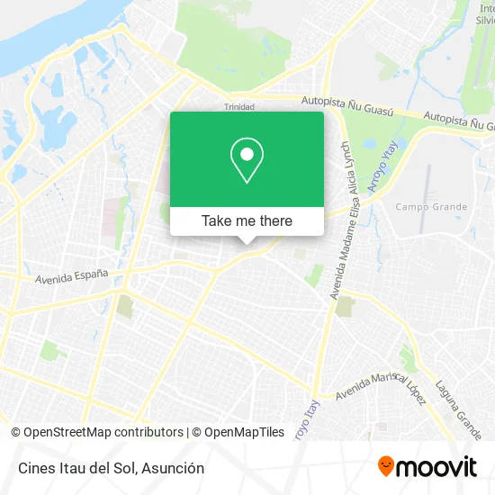 Cines Itau del Sol map