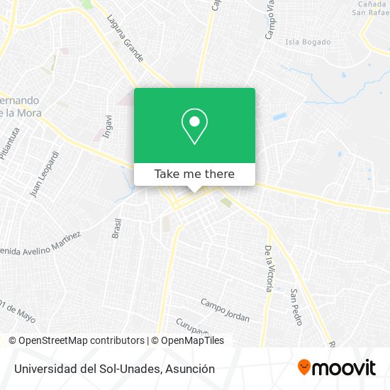 Universidad del Sol-Unades map