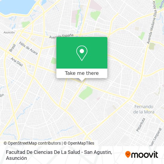 Mapa de Facultad De Ciencias De La Salud - San Agustin