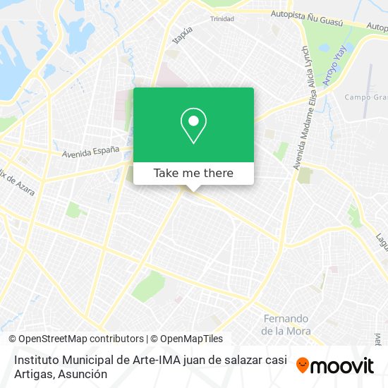 Instituto Municipal de Arte-IMA juan de salazar casi Artigas map