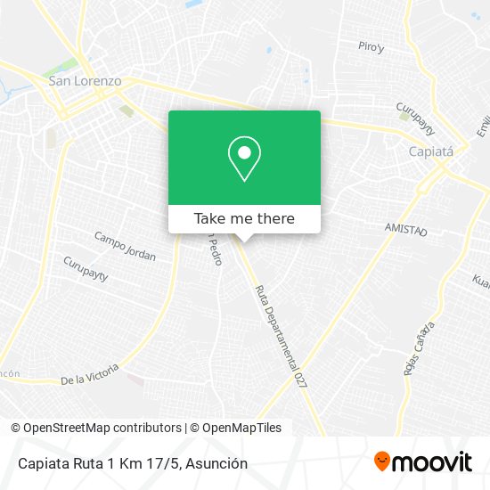 Mapa de Capiata Ruta 1 Km 17/5