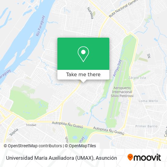 Mapa de Universidad María Auxiliadora (UMAX)